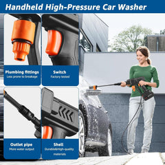Double Battery High Pressure Car Washer Gun